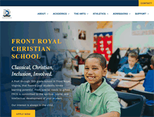 Tablet Screenshot of frontroyalchristianschool.com